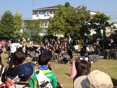 招堤北中学の吹奏楽部のみなさん